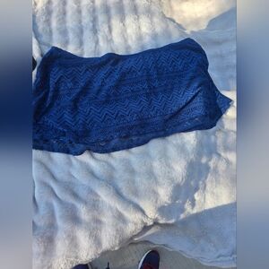 Blue Lace Swim Skirt 3x